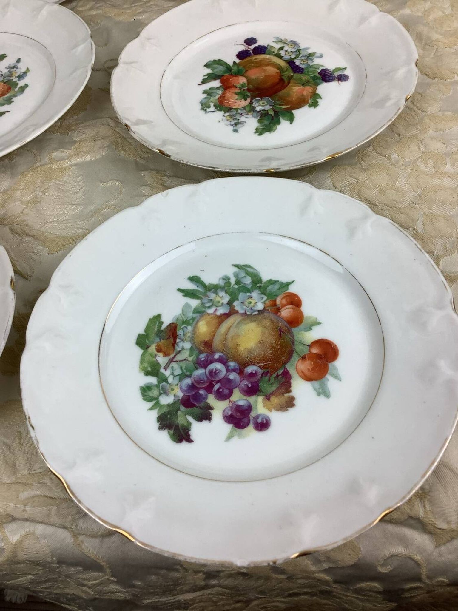 6 Assiettes à dessert Porcelaine Limoges