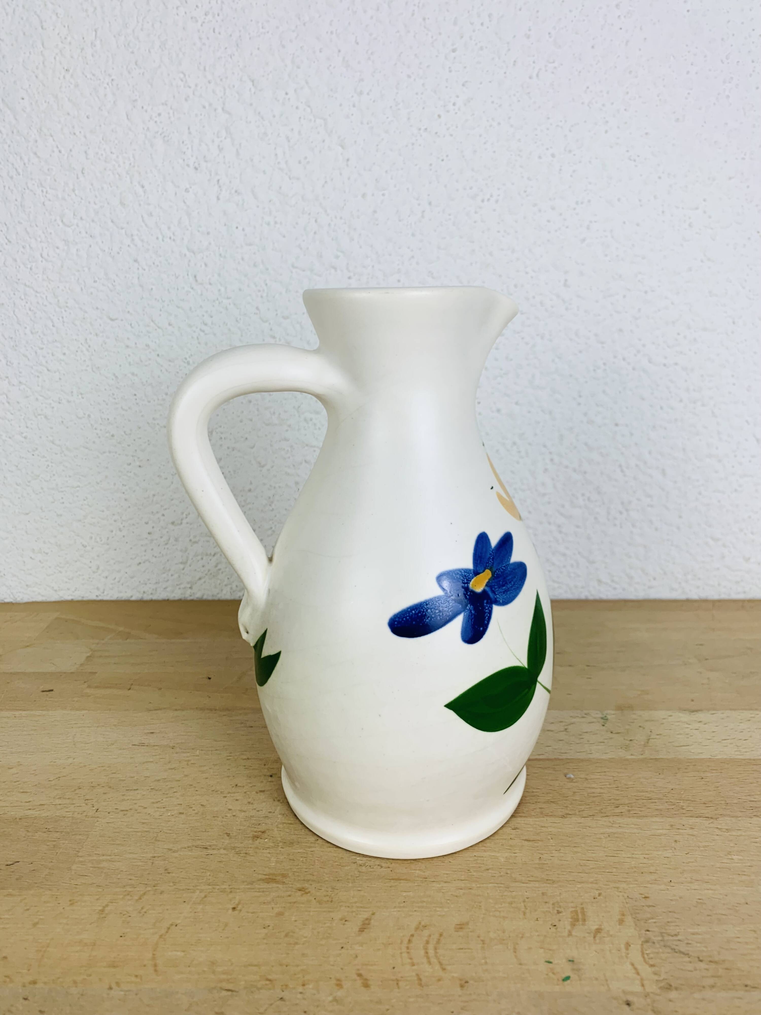 3 vintage ceramic dishes and pitcher from the 50s Poteries du Marais