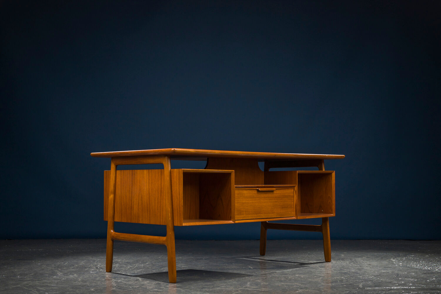 Mid-Century teak model 75 desk from Omann Jun, 1960s