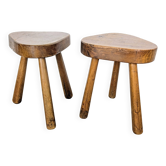 Brutalist pair of stools