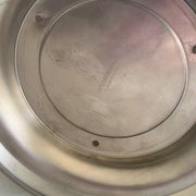 Stainless steel champagne bucket signed Guy Degrenne, antique metal decoration -