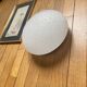 Ceiling light or wall sconce in white speckled glass Clichy 25 cm