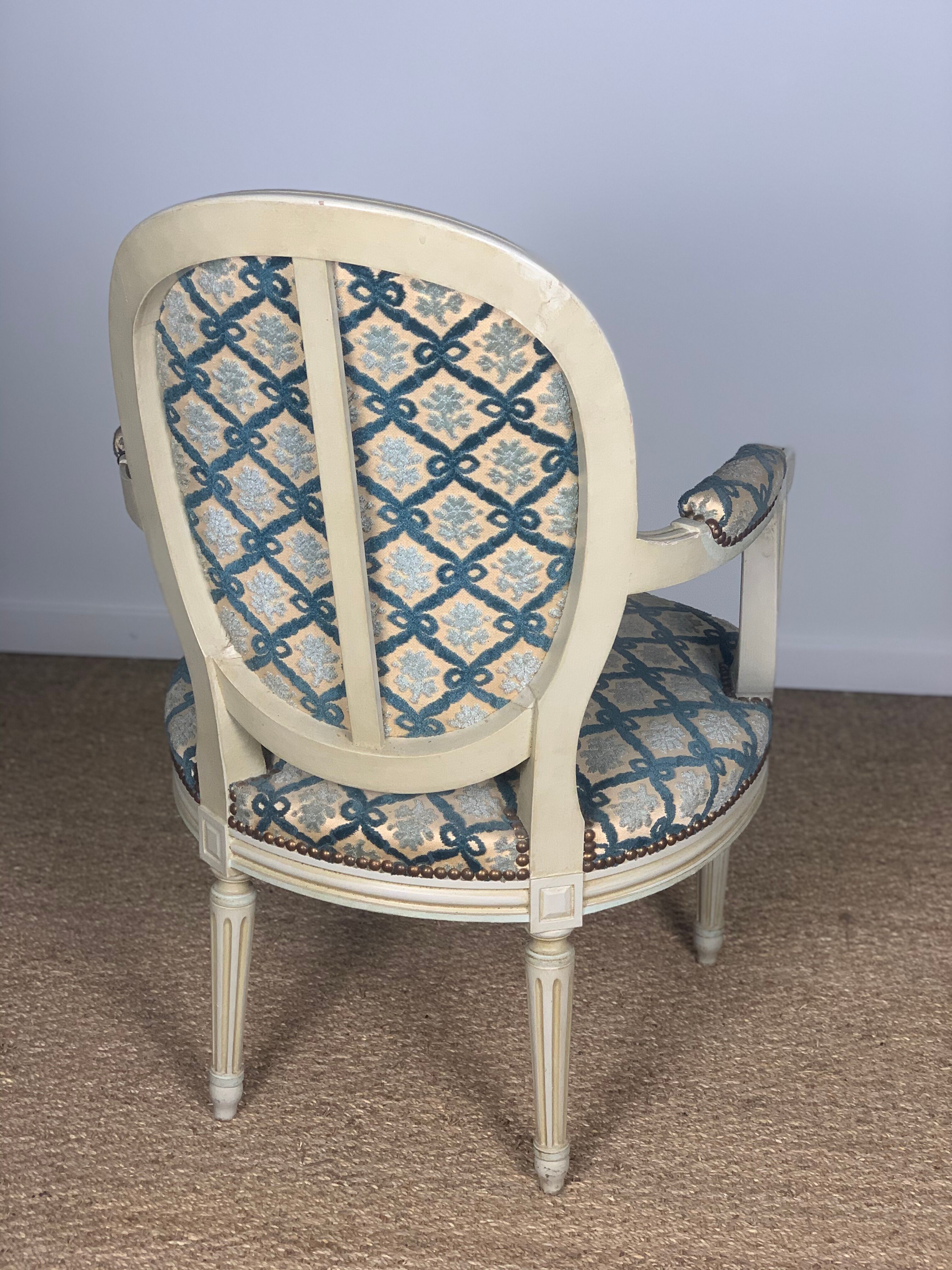 Pair of medallion chairs Louis XVI