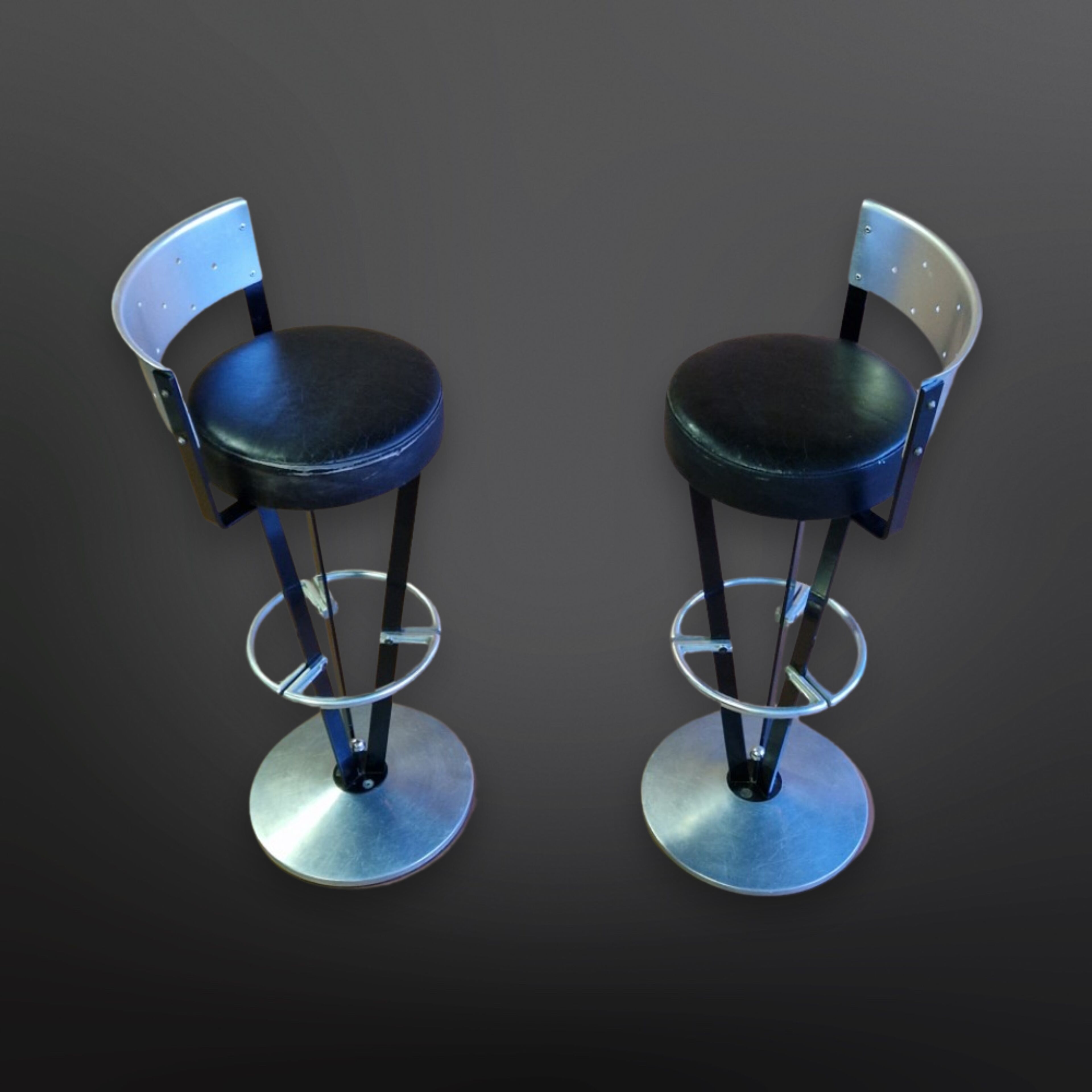 Post modern design bar stools, Italy 1980s