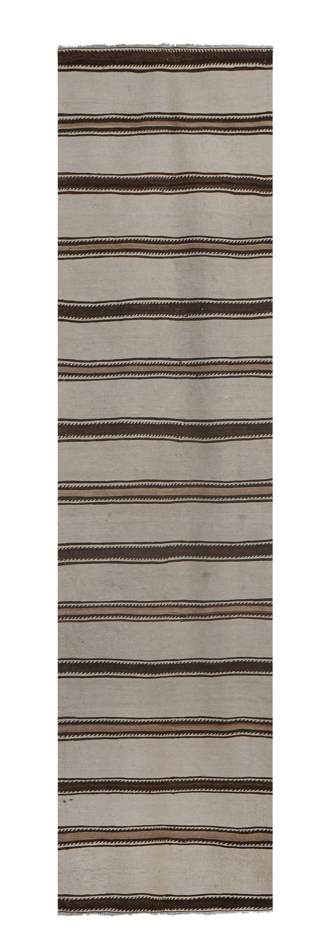 Vintage Turkish Oushak Handwoven Rug 78x288 cm