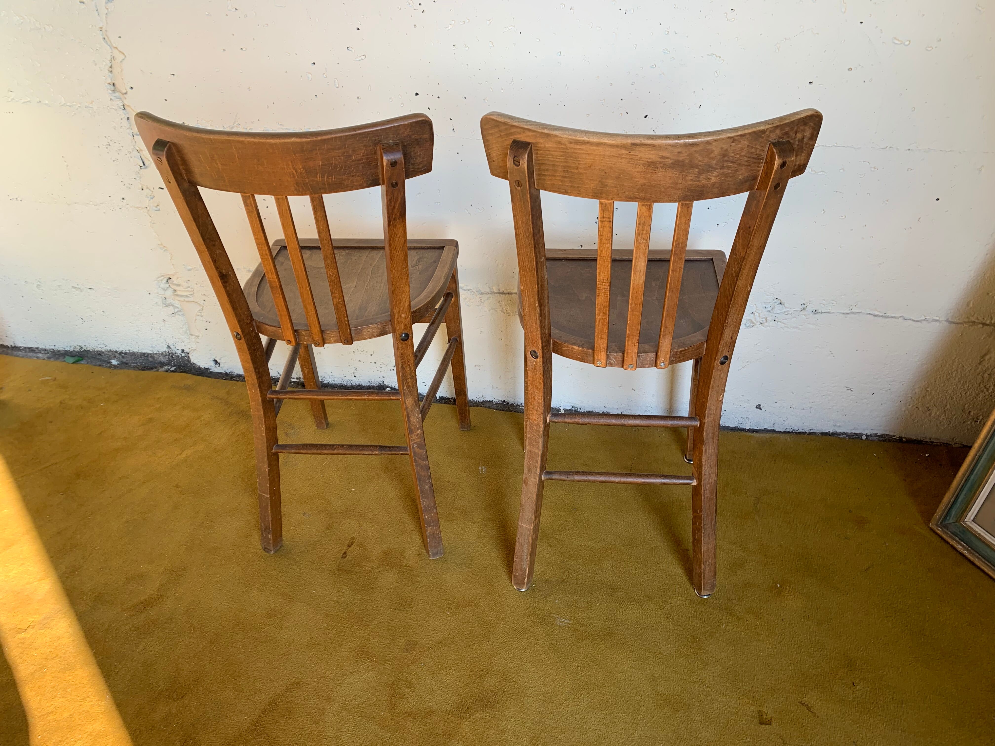 Duo of bistro chairs