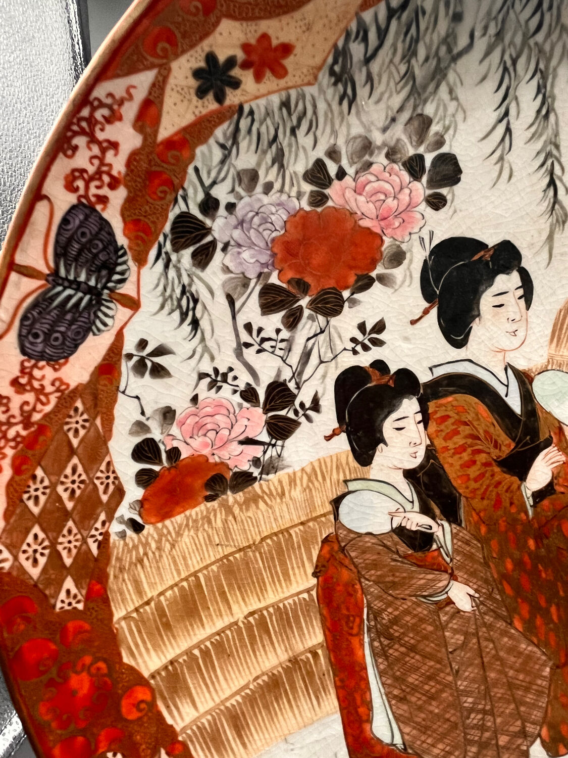 Ancient Japanese porcelain plate – Meiji period, 19th century