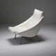 White Vinyl Lounge chair 1950s