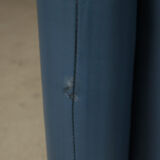 Two Cassina Maralunga two-seat sofas in blue leather by Vico Magistretti, Italy