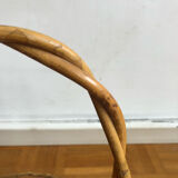 Vintage wicker bottle rack