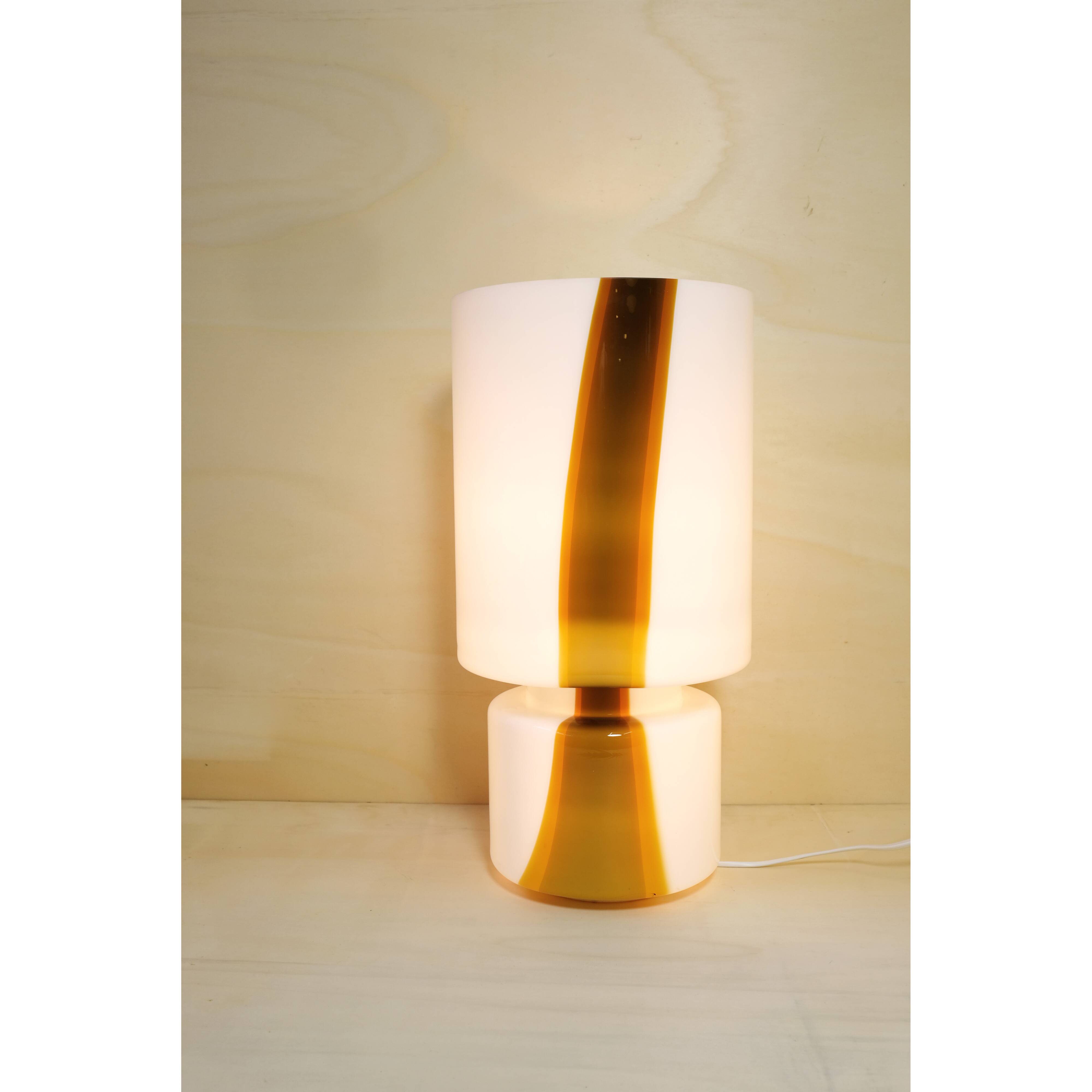 Large Italian glass table lamp.