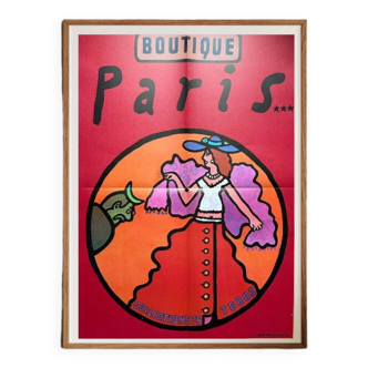 Affiche polonaise Boutique Paris de Jan Młodożeniec, 1978