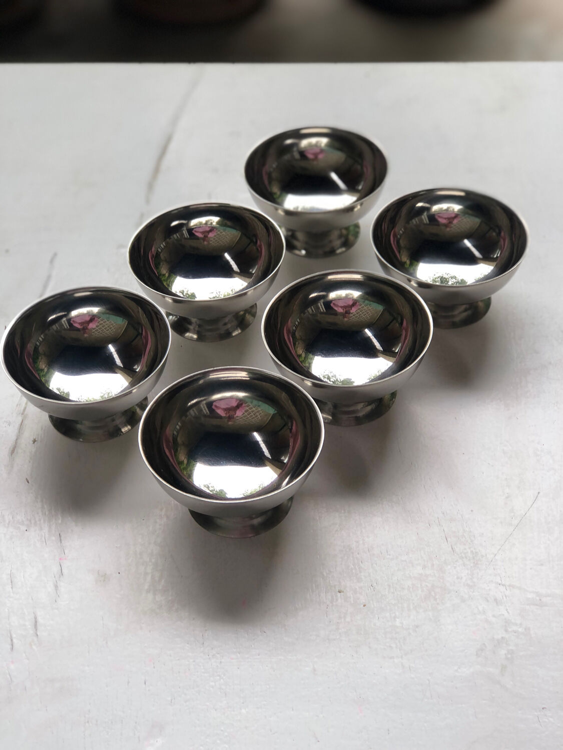 Stainless steel ice cream cups