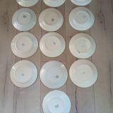 13 mismatched antique dessert plates