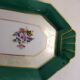 Art Deco floral iridescent cake dish in Limoges porcelain