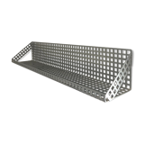 Vintage perforated sheet metal shelf
