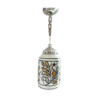 Vintage stained glass style pendant lamp