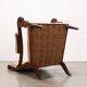 Antique Louis-Philippe armchair in walnut and fabric, Italy, 19th century