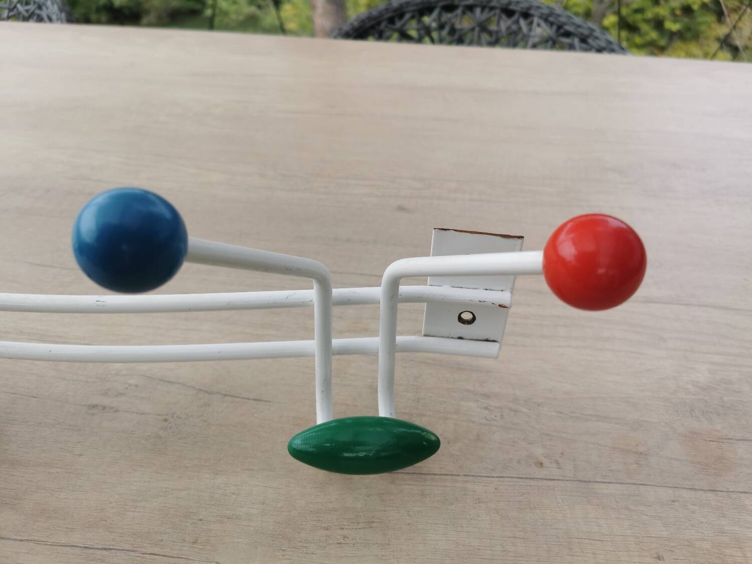 Large vintage coat rack in POP colors