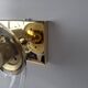 Mid-century Czech brass and glass wall sconce by Kamenický Šenov, 1970s