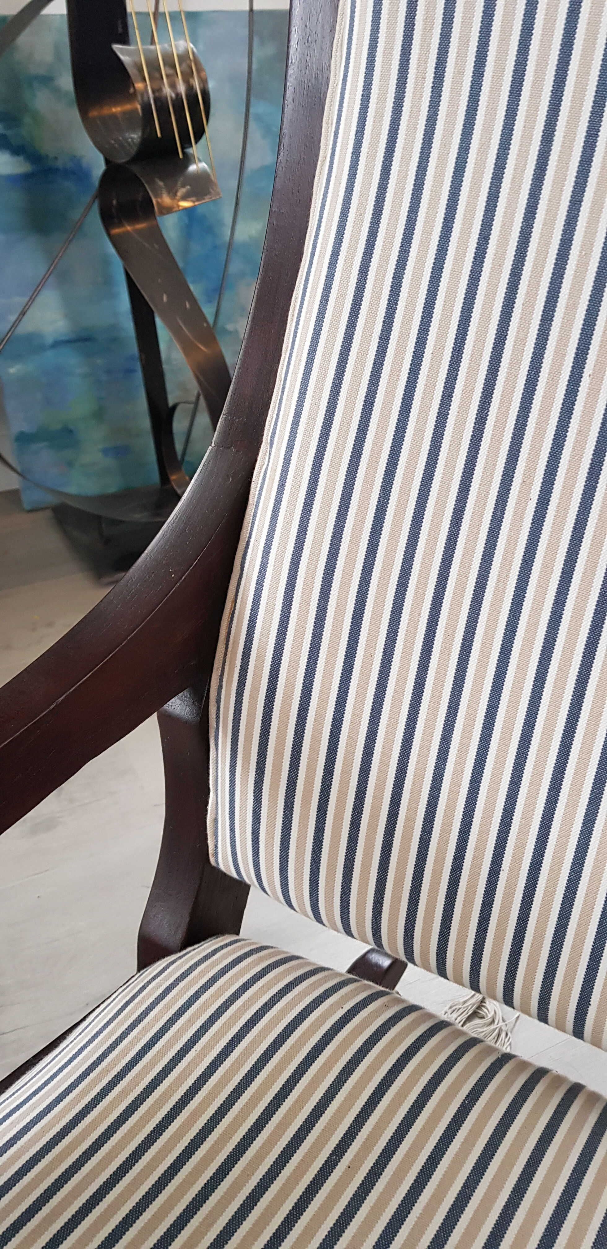 Rocking chair in Indian rosewood, Pondicherry 19th century