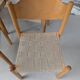 Set de 6 chaises empilables en hêtre et jute