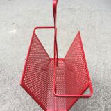 Red metal magazines holder 50s