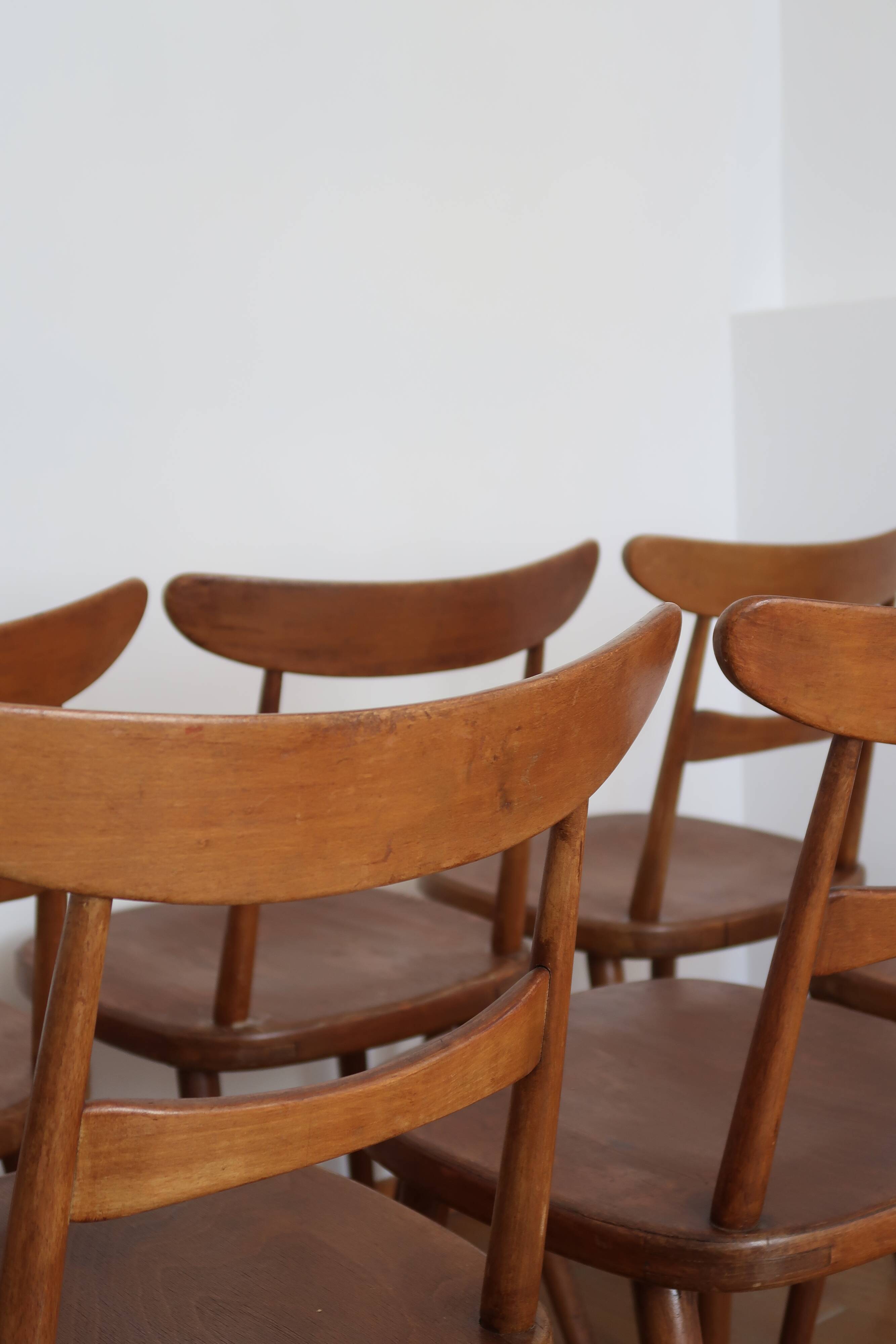 6 Scandinavian bistro chairs