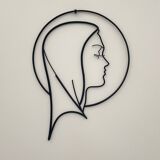 Vintage Modernist Saint Image Wall Decor