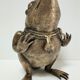 Patinated brass sculptural frog 60s