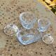 Lot consisting of 3 glassware, lavender blue, two jars with lids and a pocket emptier, vintage