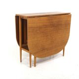 Teak drop-leaf dining table, Sweden, 1950.