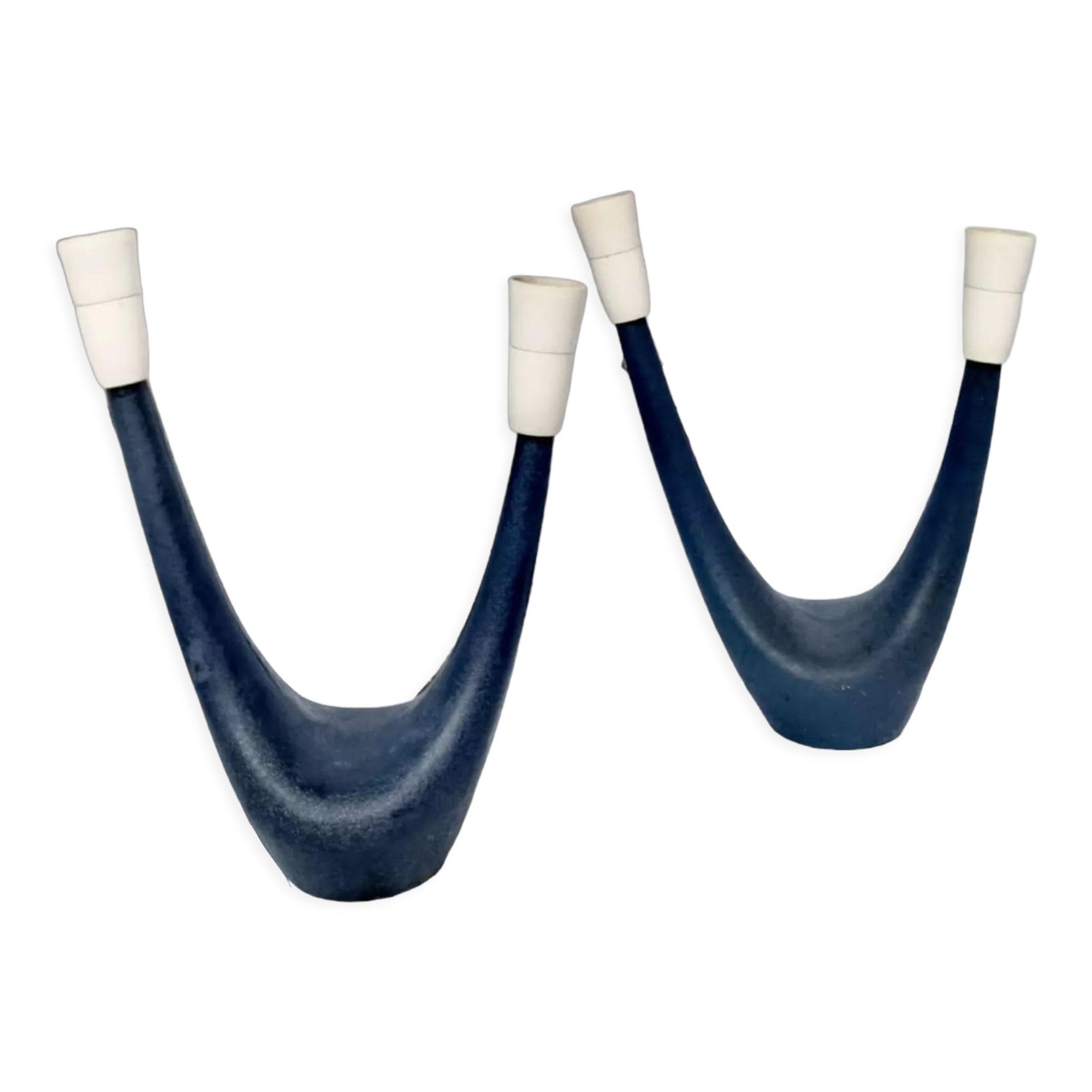 Mid-Century Atomic Era U-Shaped Table Lamps, 1950s, Set of 2