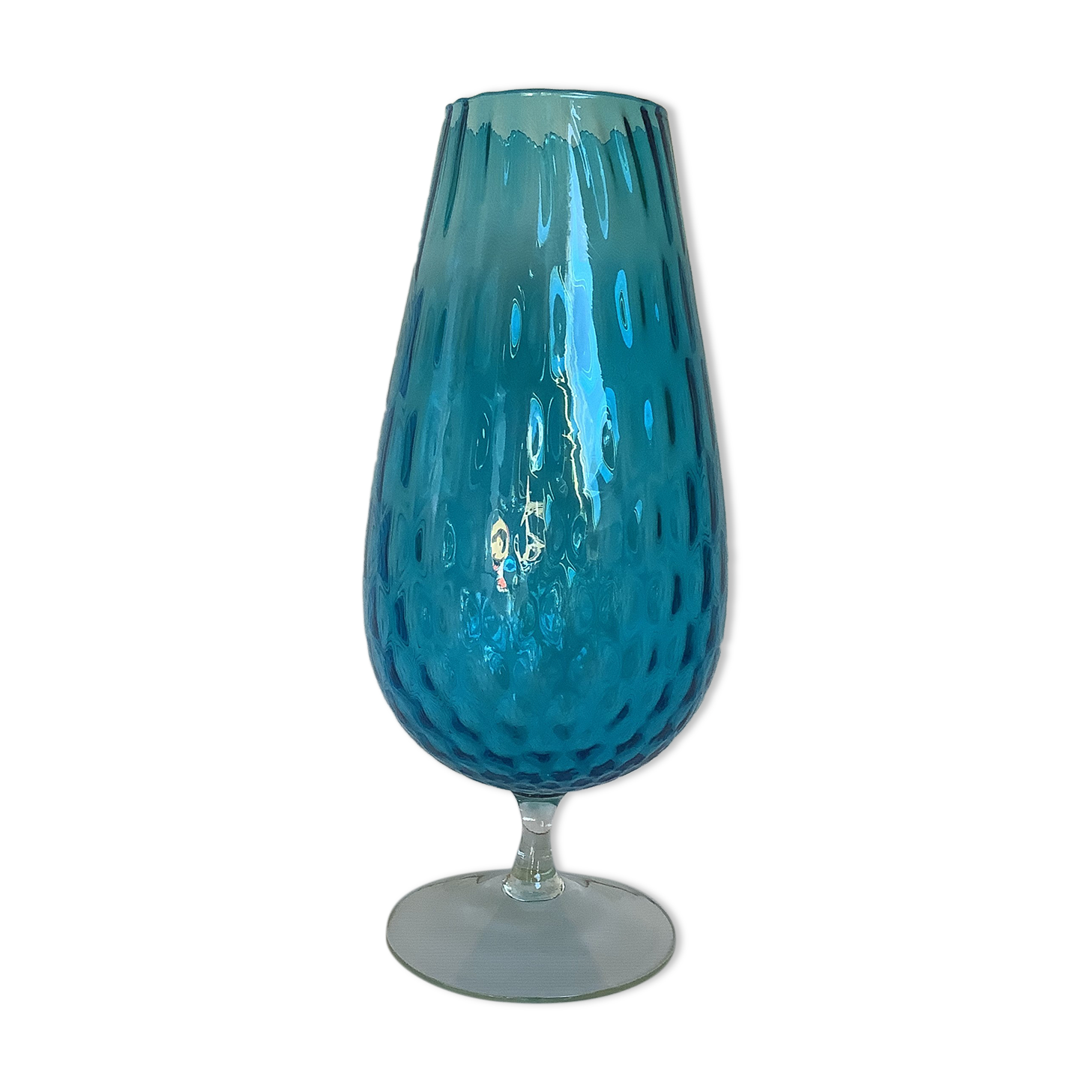 Vase empoli turquoise blue italy