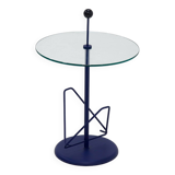 Post Modern Magazine Side Table with Ball Handle 1980s
