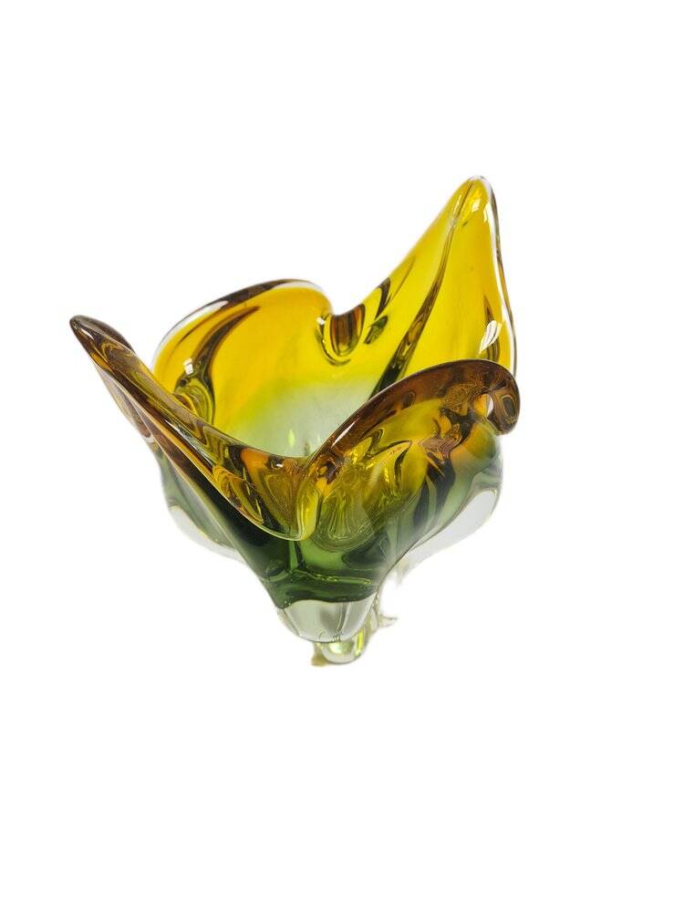 Vase by J. Hospodka for Chribska Glassworks, Former Czechoslovakia, 1960s