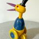 Old push toy, wooden stork