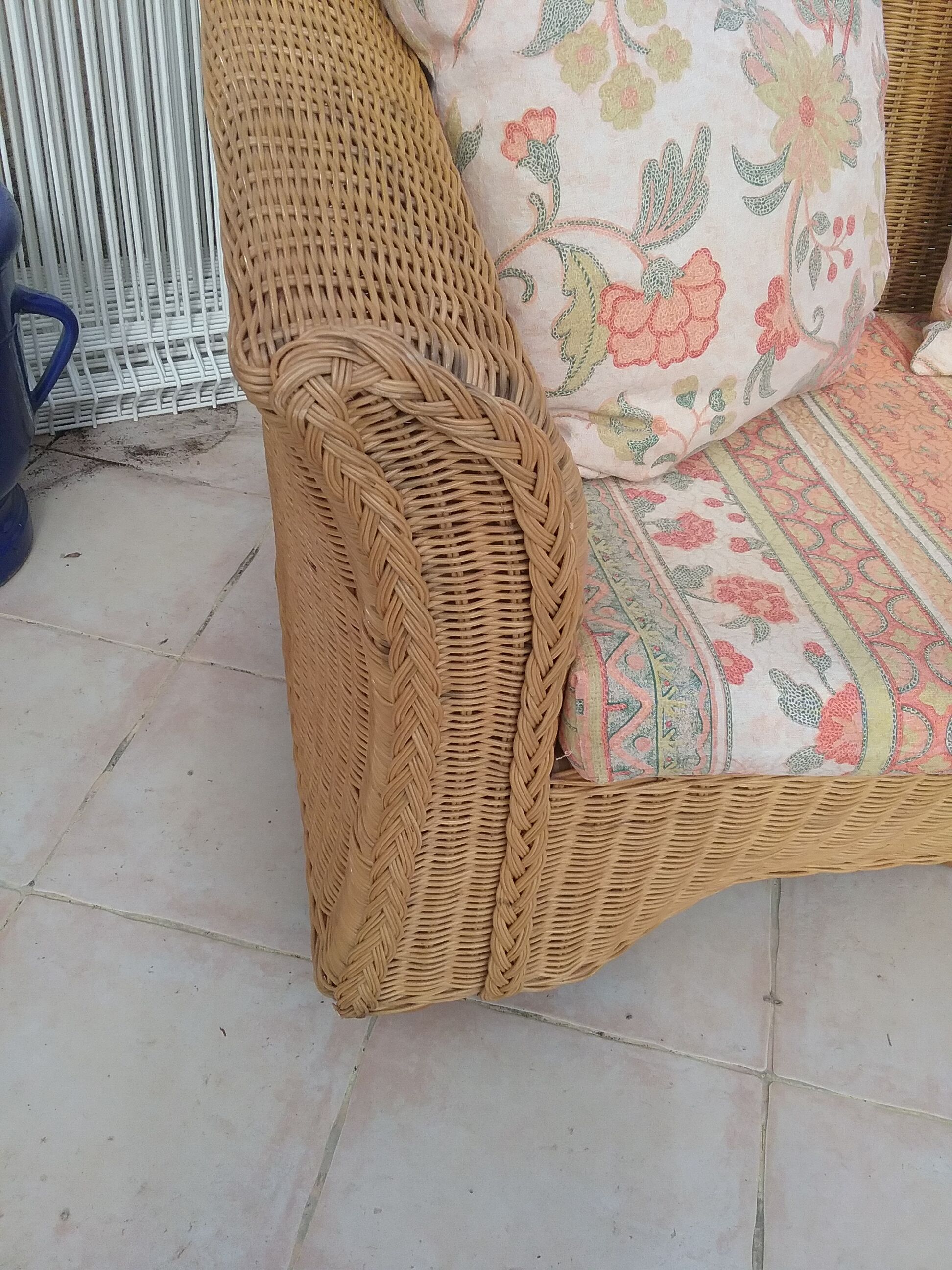 Rattan bench