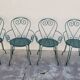 Série de 4 fauteuils de Jardin Fermob en fer ancien