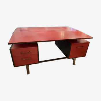 Red and grey laminated desk, Suzanne Guiguichon 1962