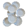 8 Dessert Plates in Limoges Porcelain - Silver Rim, Mid-20th Century