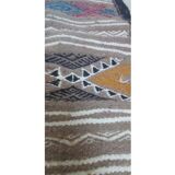 Hand-made multi-coloured hallway carpet made of pure wool  60x90cm