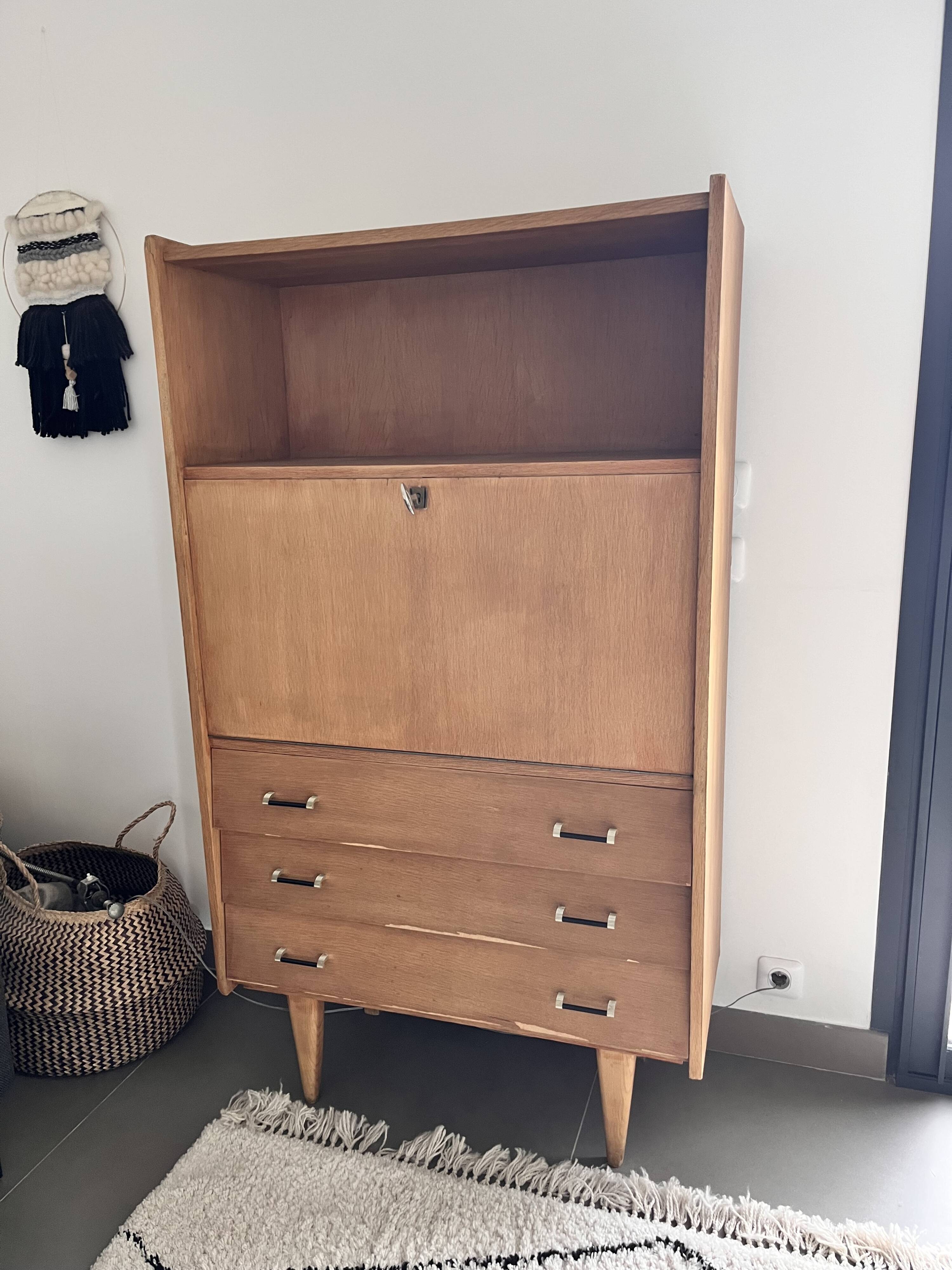 Vintage wooden secretary