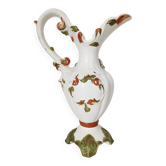 Vase ansé en faïence Capodimonte