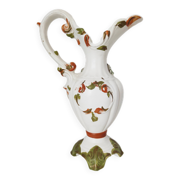 Capodimonte earthenware handled vase