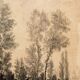 19th century drawing in black chalk