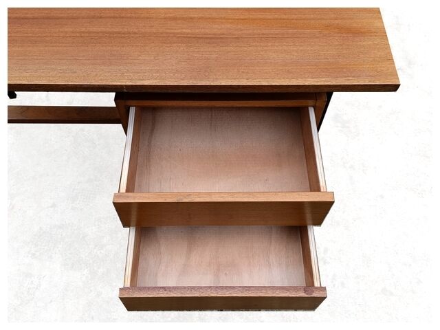 Modernist office design 60s - wood and metal