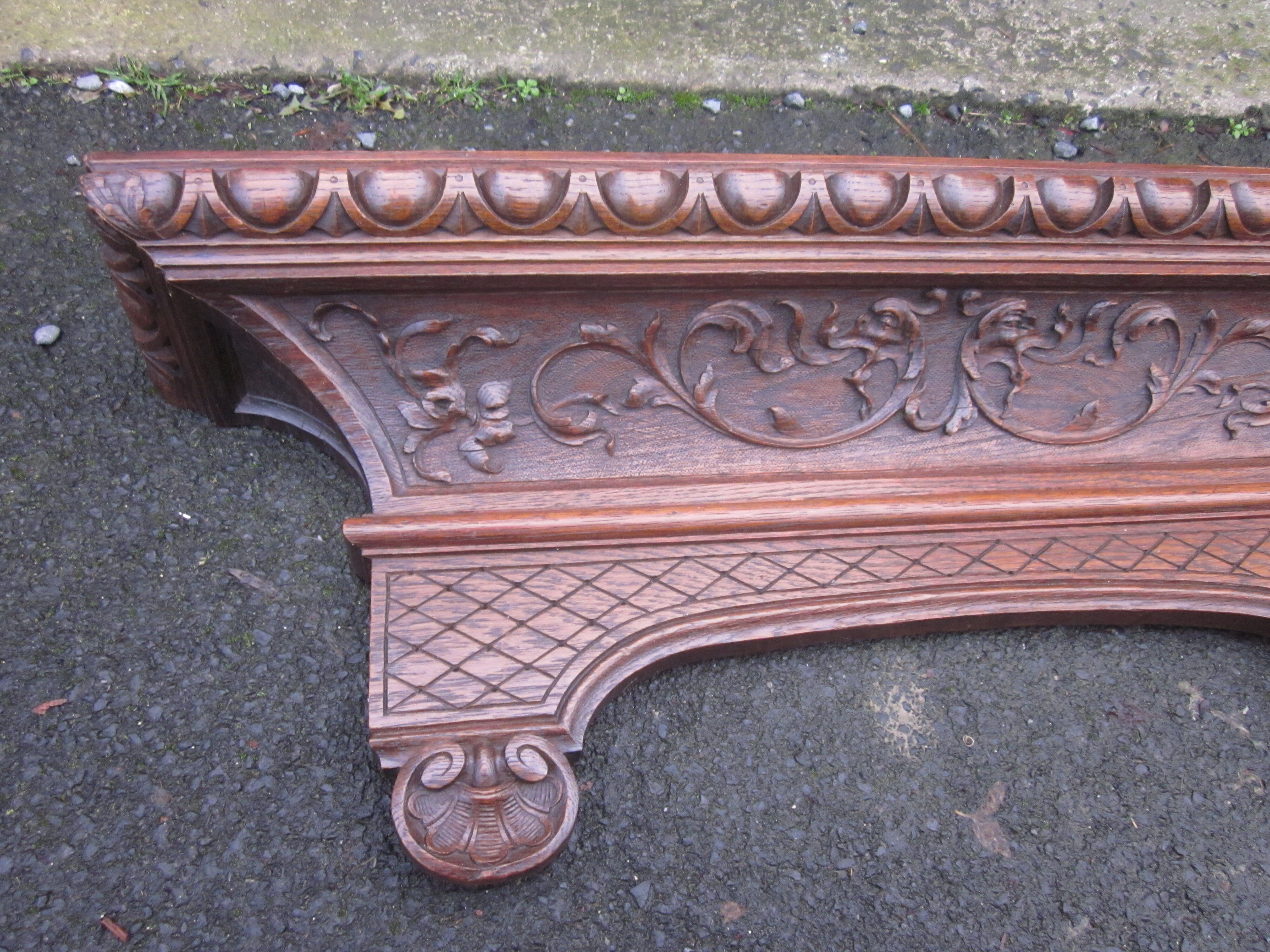 Sculpted channel wall console