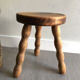 Tabouret tripode bois