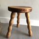 Wood tripod stool